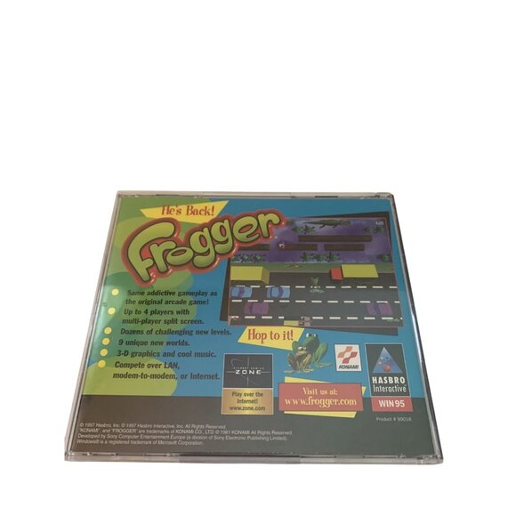 Frogger PC Games 1997 CD-ROM He's Back Classic Arcade Game WIN95 Hasbro - Picture 3 of 4